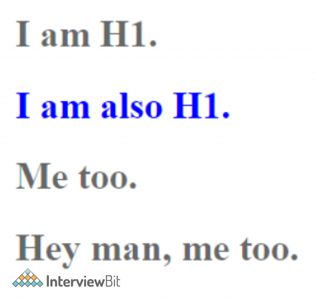 css h1