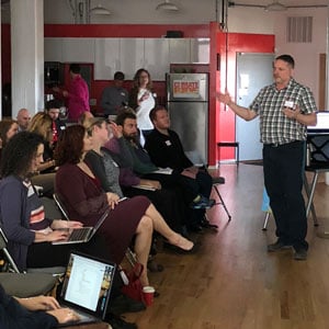 Tim Frick speaks at Mightybytes digital marketing masterclass