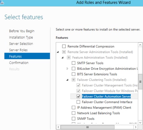 Install cluster feature