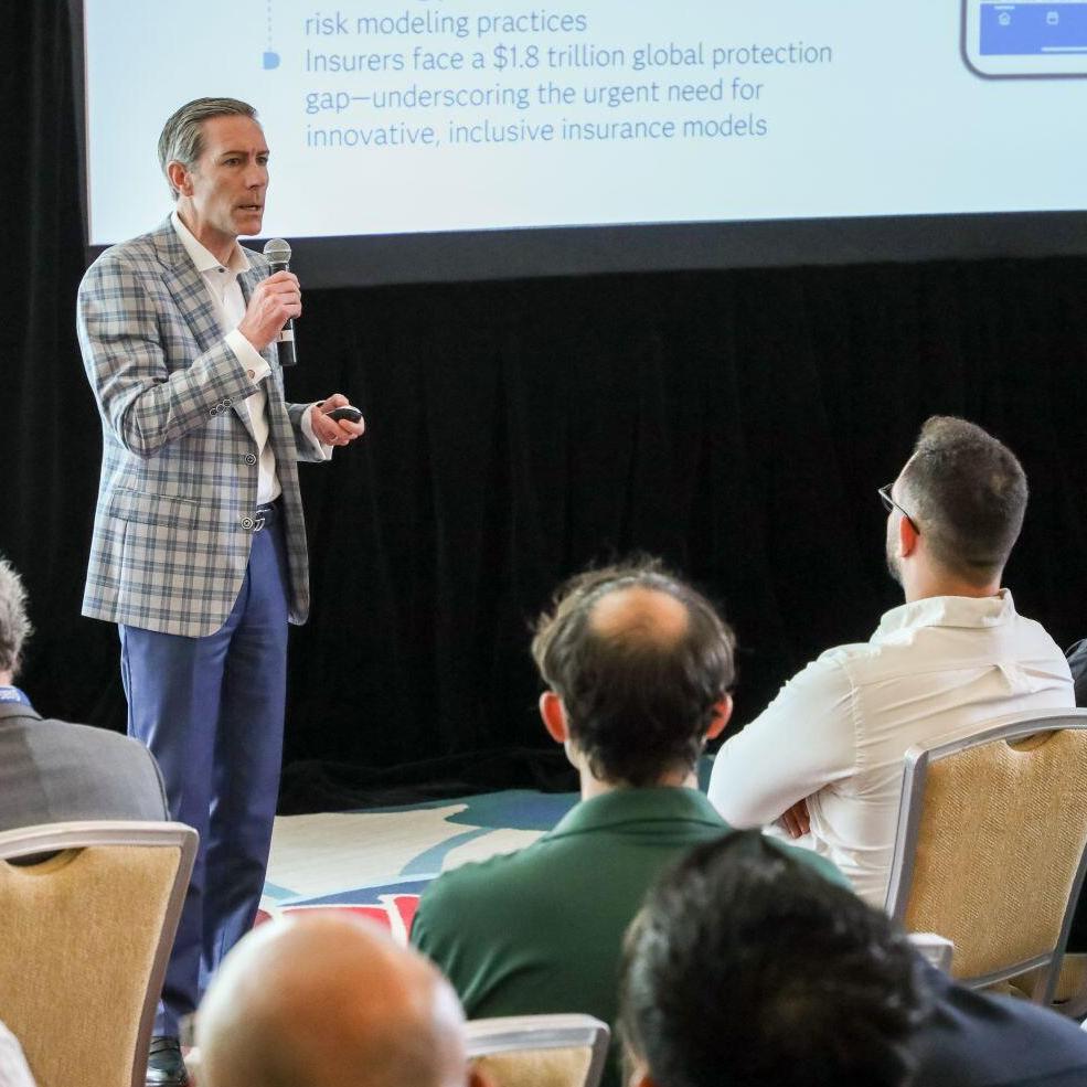 Man speaking at SAS Innovate workshop