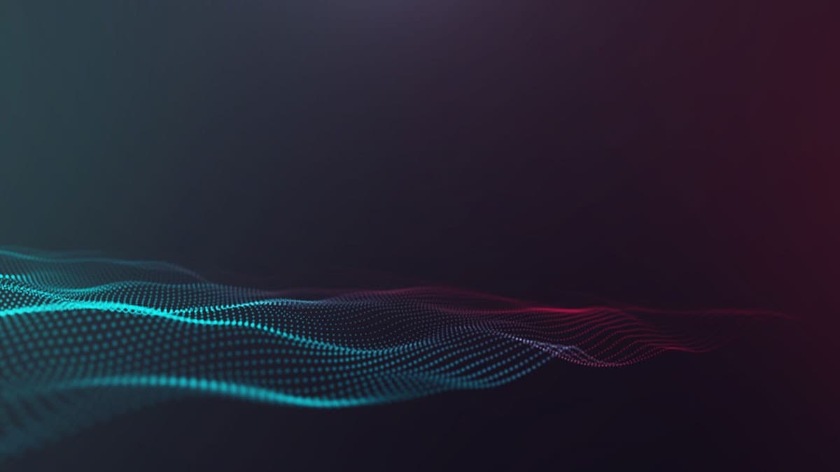 Wave particles - futuristic digital abstract