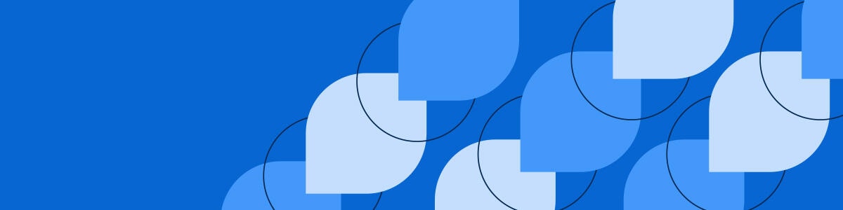 Abstract blue shapes