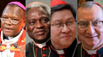 From left: Cardinal Besungu; Cardinal Turkson; Cardinal Tagle and Cardinal Parolin, all possible candidates to be the next pope