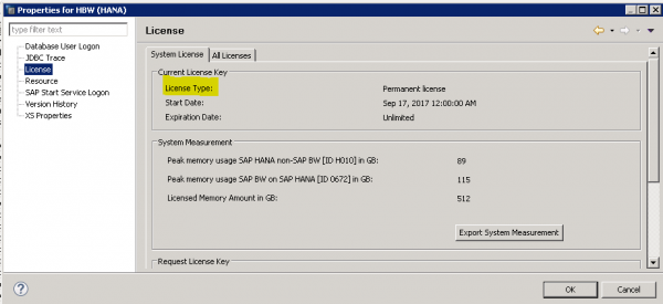 SAP HANA security settings snapshot for lockdown
