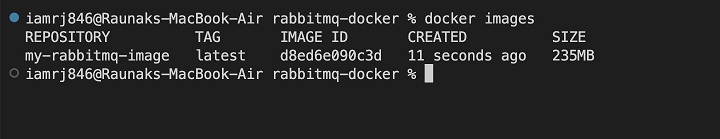 Validate Rabbitmq Docker Image Build