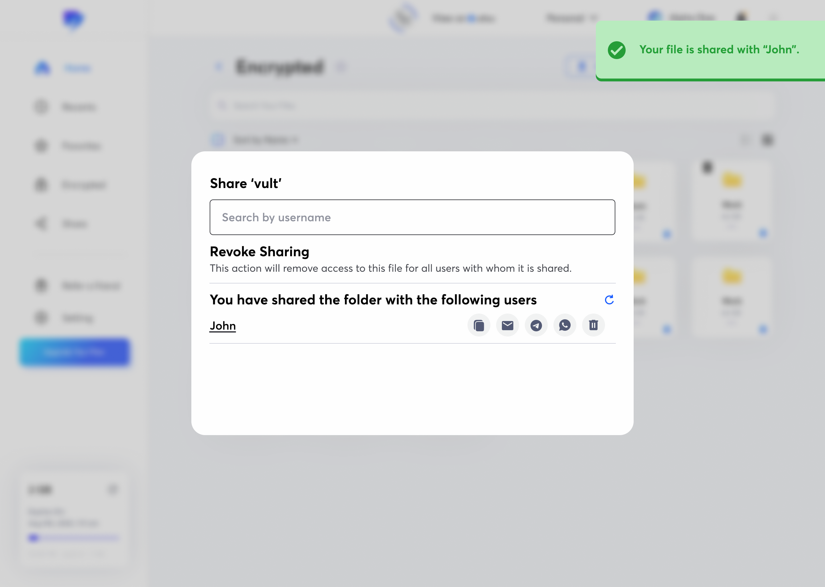 Privately Share your AI Agent Folder